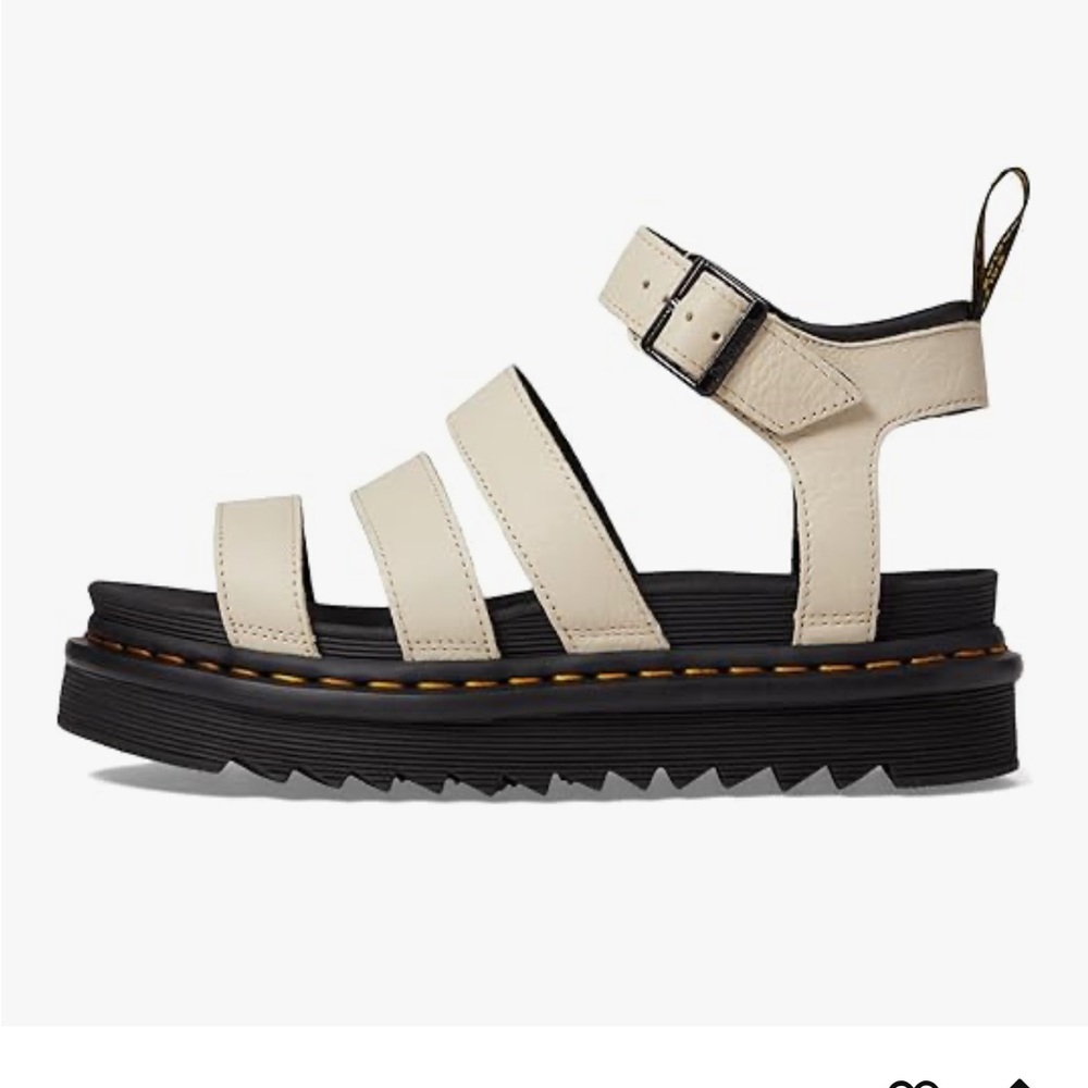 Dr. Martens Blaire Hydro Leather Creme Sandal 10 11 43 EUC - Picture 2 of 10